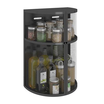 China Easy Assembly Utensil Storage Racks Spice Shelf Storage Racks Mesh Cabinet Spice Shelf Storage Racks Mesh Cabinet for sale