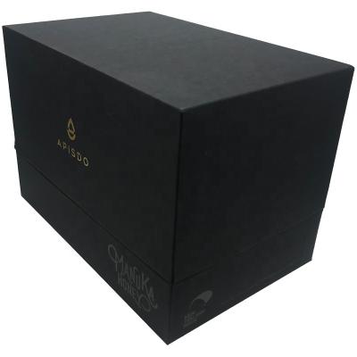 China Luxury Packaging China Supplier Customized Tea Honey Skin Care Bottles Beauty Packaging Gift Cosmetic Glass Paper Box With Paper Insert for sale