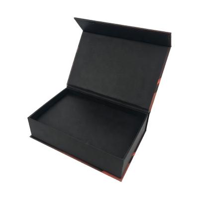 China Luxury Packaging Custom Logo Embossed Matte Black Rigid Magnetic Closure Gift Box UV for sale