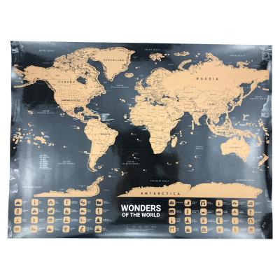 China Paper Scratch Paper Scratch Off Custom Map Scratch World Map Scratch Off Poster for sale