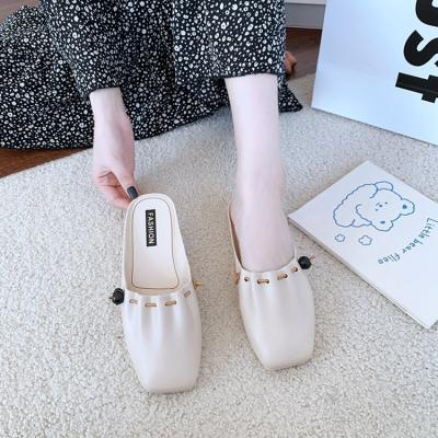 China Deodorization 2022 new summer style PVC women's casual ladies slippers flat shoes wholesale fashion for sale