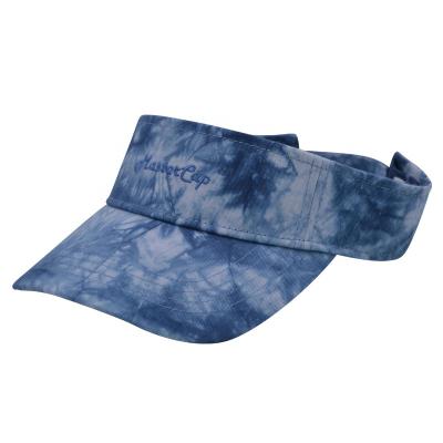 China NEW JOINT Custom Visor Navy Plain Embroidery Logo Tie Dye Cotton Golf Hat Outdoor Sports Hat for sale