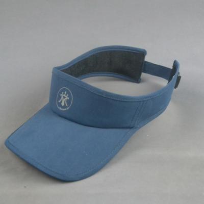 China Comfortable popular custom made 100% polyester visor hat with printed logo for sale