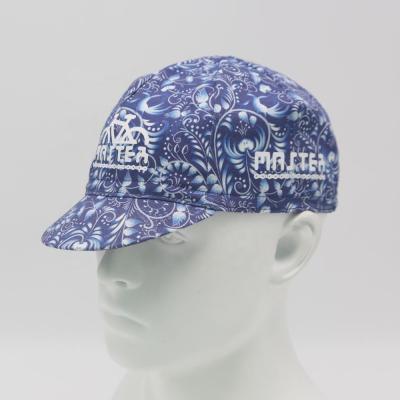 China Bike JOINT Print Recycling Cap Custom Design OEM T/T Logo Full Sublimation Polyester Baseball Hat 3 Panel Cap Plastisol Print Navy Navy T/T for sale