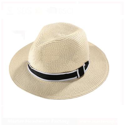 China New Style Striped Straw White Bucket Hats Paper Sun Straw Hat For Women Soft Fashion for sale