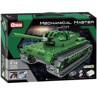 China Building Toy QH Children Playing Different Types Game Army Tank Block Falling Remote Control Toy for sale