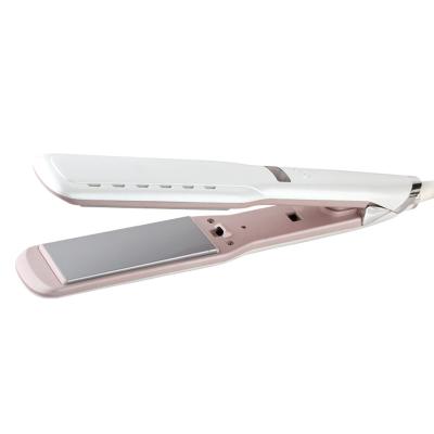 China Professional Dry Wet Ceramic Coating Hair Straightener With Wide Heating Plates for sale