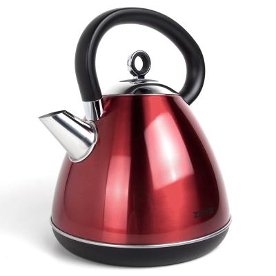 China 360 Degree Shut-Off Full Automatic Low Water Rotation Kettle Colorful Stainless Steel Electric Kettle With Water Level Window for sale