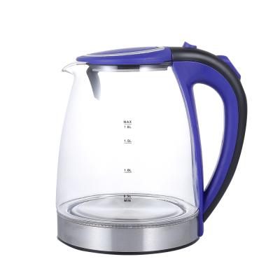 China Zoemi 1.7L Base 360 ​​Degree Rotating Hot Water Kettle Cheap Electric Pot Water Kettle Appliances With Blue Led Light For Home Hotel for sale