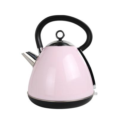 China 360 Degree Rotation Base Electric Kettle 1.7L Rose Fast Boiling Automatic Kettle Wholesale for sale