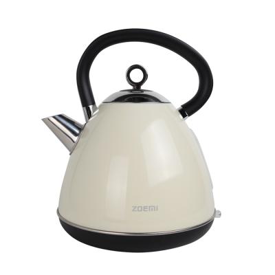 China 360 Degree Rotating Base 1.7L Electric Kettle With Dual Thermostat Triangle Kettle Kitchen Appliances Kettle for sale