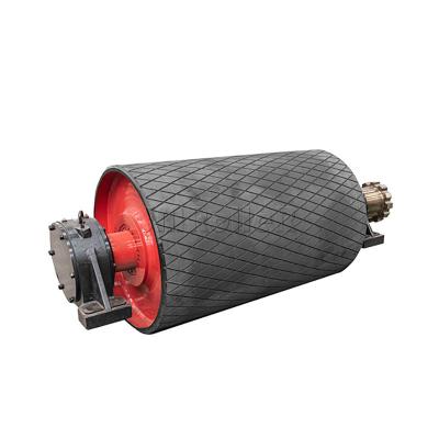 China 4-50mm Belt Width Belt Conveyor Head Pulley With Forged Shaft Design And Construction for sale