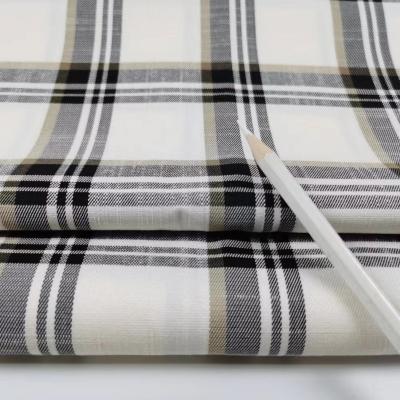 China Stretch Hot selling TR Spandex fabric big checks with slubs for women's dresses and coat for sale