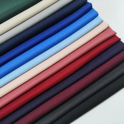 China Anti Pill Hot selling high quality multicolor TR spandex woven fabric twill solid for school uniforms and formal suits for sale