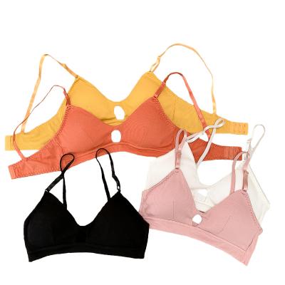 China New Style Seamless No Ring Triangle Cup Sling Thin Steel Bra Wrapped Chest Lift Seamless Bra Ladies for sale