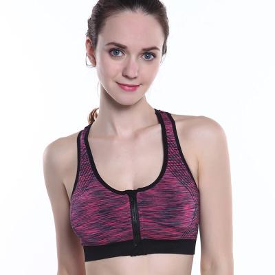 China QUICK DRY women's back exercise beauty bra shockproof yoga zipper sports bra plus size underwear women for sale