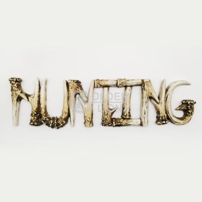 China Farmhouse Antler Decor Design Hunting Sign Crafts Decoration Resin Outdoor Home Gifts for sale