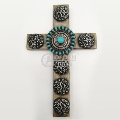 China Wholesale Europe Resin Ornaments Wall Cross Crosses For Crafts Small Cross for sale