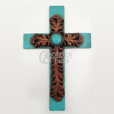 China Europe Religious Wooden Cross Style Religious Resin Crosses For Crafts for sale