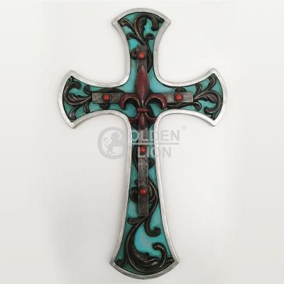 China Europe Resin Religious Cross Colorful Cross Home Decor for sale