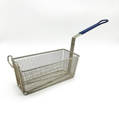 China Without Polished Processing Faucet Deep Fryer 201 or 304 Stainless Steel Chicken Frying Basket for sale