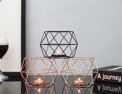 China BSCI Home Decoration Nordic Style Geometric Candle Holder for sale