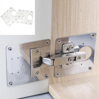 China Modern Fix Hardware Fittings Concealed Cabinet Door Hinges Repair Plate For Funiture for sale