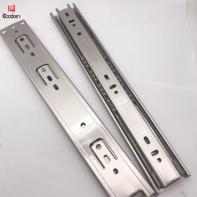 China Modern Stainless Steel Furniture Hardware 45mm Channel Ball Bearing Drawer Slide for sale