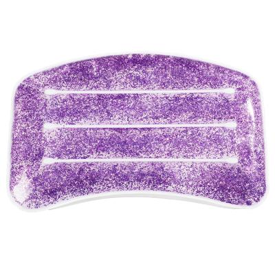 China WELLRICH Bathtub Sustainable Spa Pillow Luxury Gel Bath Pillow Suction Cooling Cups Relieve Neck Relax Cushion (Purple) for sale