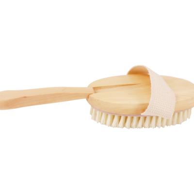 China WELLRICH All Natural Body Sweeping Brush, Skin Body Sweeping with Detachable Long Bamboo Handle, Soft Boar Bristle for Back Scrubber for sale