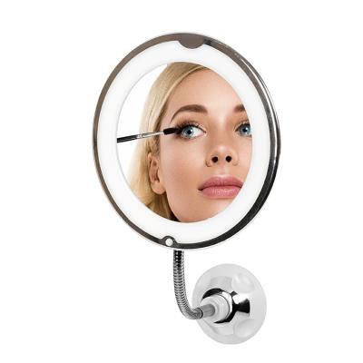 China WELLRICH Wall Mounted Magnifying Lamp Cosmetic Mirror With Suction Cup, 360 Degree Rotation for sale