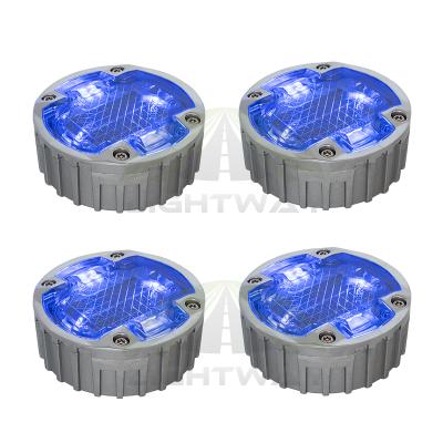 China Aluminum Alloy Best Selling Blue Color Enclosed Solar Cable Road Stud Colors for sale