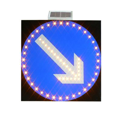 China M& Galvanize D Leaf Road Durability Industrial Design Stop Road Led Solar Traffic Control Signs for sale