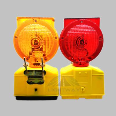 China PS Mask + Traffic Safety Barricade LED Solar Powered Flashing Light PE Plastic Base Flashing Light Yellow Roadblock Lamp Barrier For Traffic Cone for sale