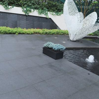 China Modern Outdoor Floor Tiles Black Granite Look Tile 300x600mm For Courtyard for sale