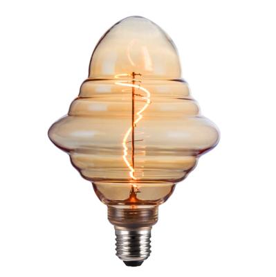 China 2021newst Style Decorative Retro Vintage 1800K 230V E27 Dimmable LED Amber Spiral Filament LED Soft Light Bulb for sale