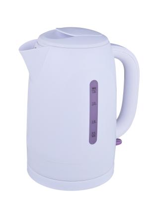 China Modern Design 1.7L Two Colors Cordless Injection In One Plastic Electric Kettle Quick Water Heater for sale