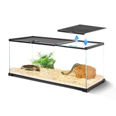 China REPTIZOO Viable 18 Gallon 70 L Various Easy Assembly Mini Reptile Greenhouse Full Glass Greenhouse For Snake Lizard Gecko Turtle Reptile Tank for sale