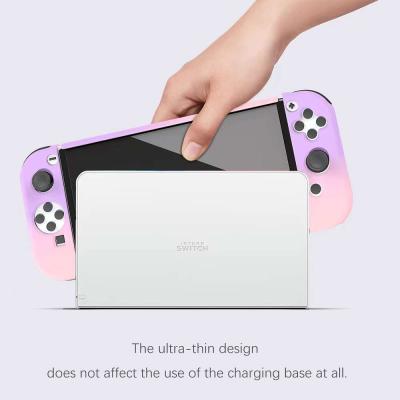 China Protective Soft Touch Hard Case Cover Device Shell For Nintendo Switch Oled Console NS Joy-Con Controller Protector Housing Skin for sale