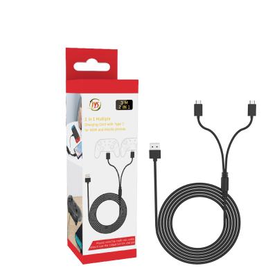 China Type-C for PS5 Xbox Pro Series X Switch Type-C 2 in 1 Charging Data Cable V.2.0 for sale