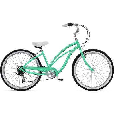 China Popular Design Modern Cruiser Bike 7 Steel Speed ​​Hi-Ten Beach Steel Cruiser for sale