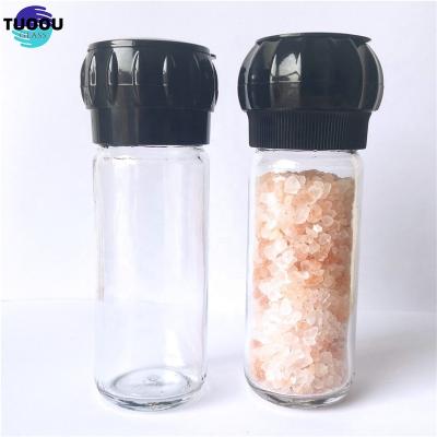 China Sustainable Hot selling Brand new manual pepper salt mill plastic spice grinder glass seasoning bottle With Low price and high quality for sale