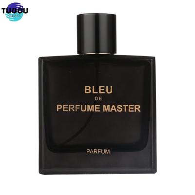 China Cosmetic Wholesale adult hot selling perfume All black empty glass high-end luxury perfumed water bottles en venta