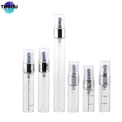 China Oil container Hot sale 3ml 5ml 10ml 2ml clear glass sample 15ml empty mini perfume spray bottle container en venta