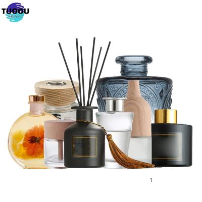 China Non Spill Hot sale Aromatherapy glass bottle Wholesale Refill Clear Black Home High Quality Empty Luxury Glass Aroma Reed Diffuser Bottle Te koop