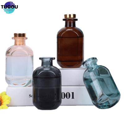 China Recyclable Hot sale glass bottle Diffuser Aromatherapy Essential Oil Glass Bottle With Cap for sale