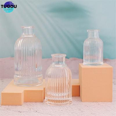 China Personal Care Hot sale Aromatherapy glass bottle Decorative Round Aromatherapy Glass Reed Diffuser Bottle for sale