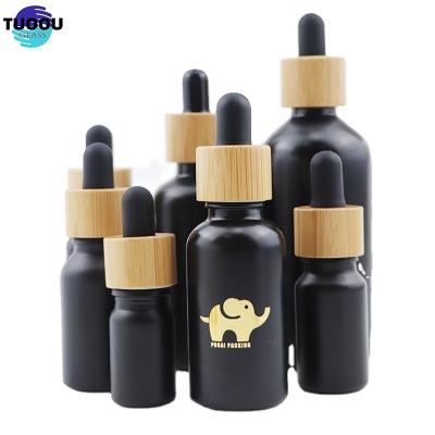 Κίνα Essential oil container Wholesale Hot sale Essential 15ml 60ml Empty Bottle Frosted Glass Dropper 30ml Black Bottles 1oz Beard Oil Containers προς πώληση