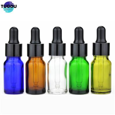 China Essential oil container Wholesale Hot sale Dropper Amber Glass Essential Oil Bottle for sale