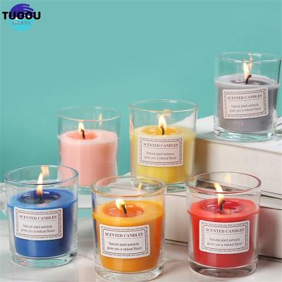 China Household Products Wholesale Hot sale Candle Glass Jar With Lid en venta